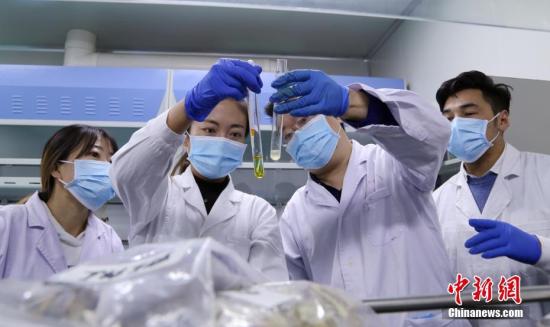 資料圖：青海省藏醫(yī)院藏藥制劑室工作人員對藥品成分進行檢測。<a target='_blank' >中新社</a>記者 馬銘言 攝