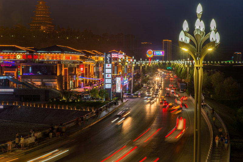 石鼓·太陽市夜景。寶雞市委宣傳部